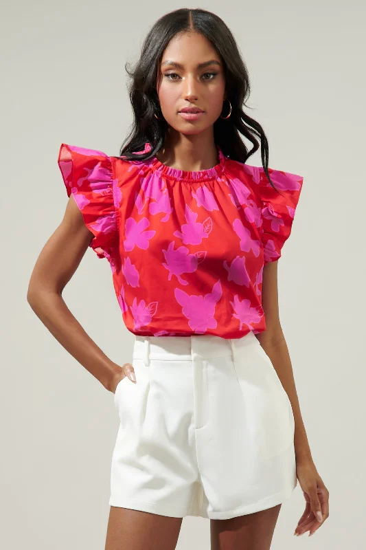 Limited-Time Offer Raspberry Bliss Veda Cap Sleeve Top