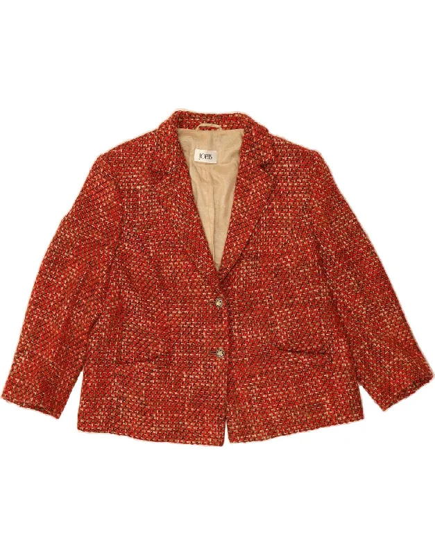 Casual and Comfortable Outfits JOBIS Womens 2 Button Blazer Jacket IT 48 XL Red Polyacrylic Casual and Comfortable Outfits JOBIS Womens 2 Button Blazer Jacket IT 48 XL Red Polyacrylic