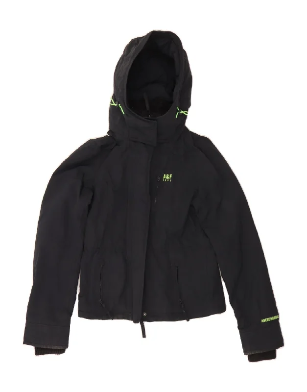 Women's Fashion Clothing ABERCROMBIE & FITCH Womens Crop Windbreaker Jacket UK 10 Small Navy Blue Women's Fashion Clothing ABERCROMBIE & FITCH Womens Crop Windbreaker Jacket UK 10 Small Navy Blue