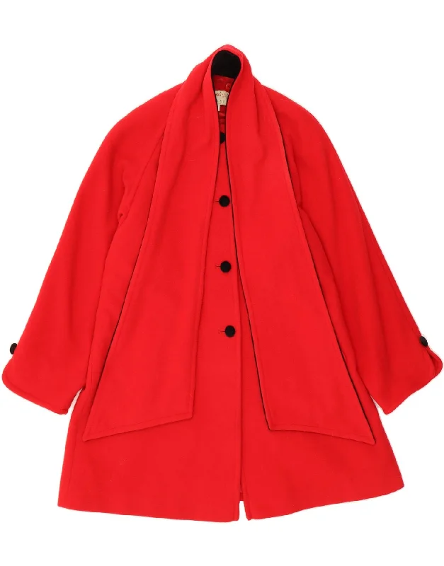 Clothes Woman BLARNEY Womens Overcoat UK 14 Medium Red Wool