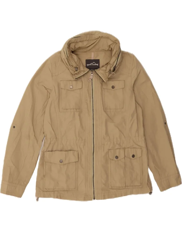 Women's Vintage Attire EDDIE BAUER Womens Hooded Utility Jacket UK 16 Large Beige Polyester Women's Vintage Attire EDDIE BAUER Womens Hooded Utility Jacket UK 16 Large Beige Polyester