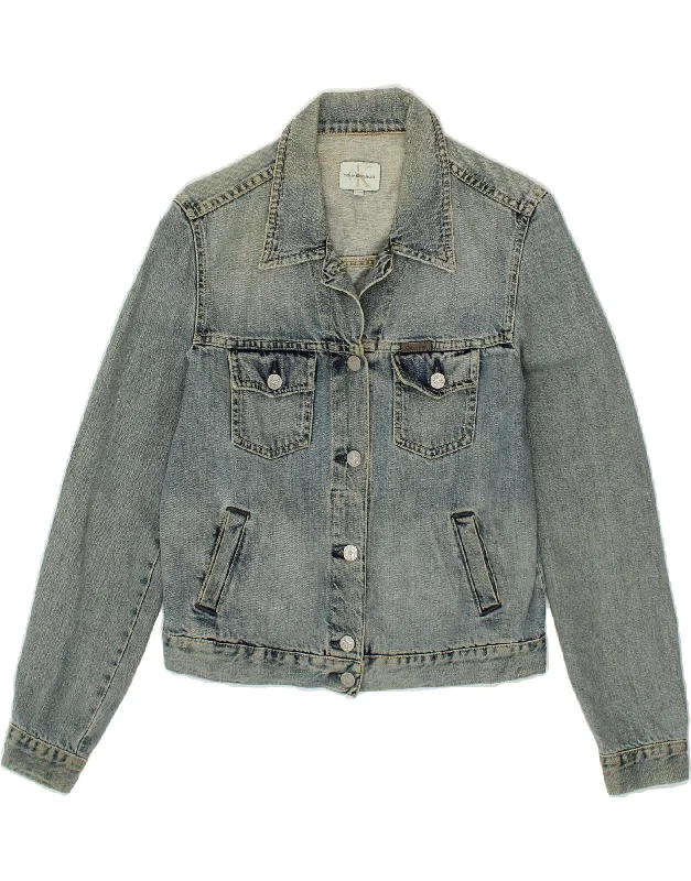 Women's Casual Wear Clothes CALVIN KLEIN JEANS Womens Denim Jacket UK 16 Large Blue Cotton Women's Casual Wear Clothes CALVIN KLEIN JEANS Womens Denim Jacket UK 16 Large Blue Cotton