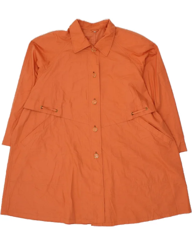Sustainable Fashion Clothing For Women VINTAGE Womens Overcoat EU 50 2XL Orange