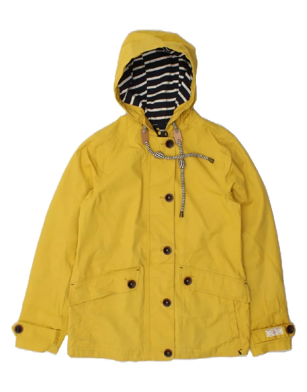 Women's Relaxed Clothes JOULES Womens Hooded Windbreaker Jacket UK 6 XS Yellow Cotton Women's Relaxed Clothes JOULES Womens Hooded Windbreaker Jacket UK 6 XS Yellow Cotton