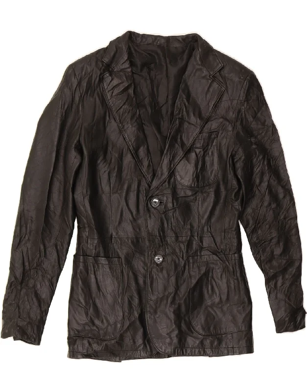 Vintage Clothing For Women VINTAGE Womens Leather Jacket UK 18 XL Black