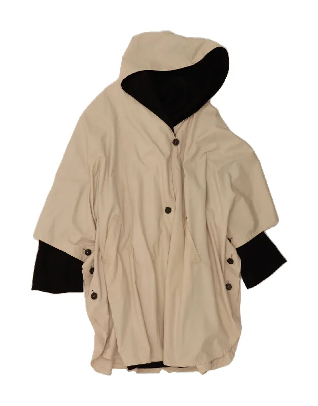 Women's Clothing For Travel VITTORIA VERANI Womens Hooded Poncho Coat One Size Beige Women's Clothing For Travel VITTORIA VERANI Womens Hooded Poncho Coat One Size Beige