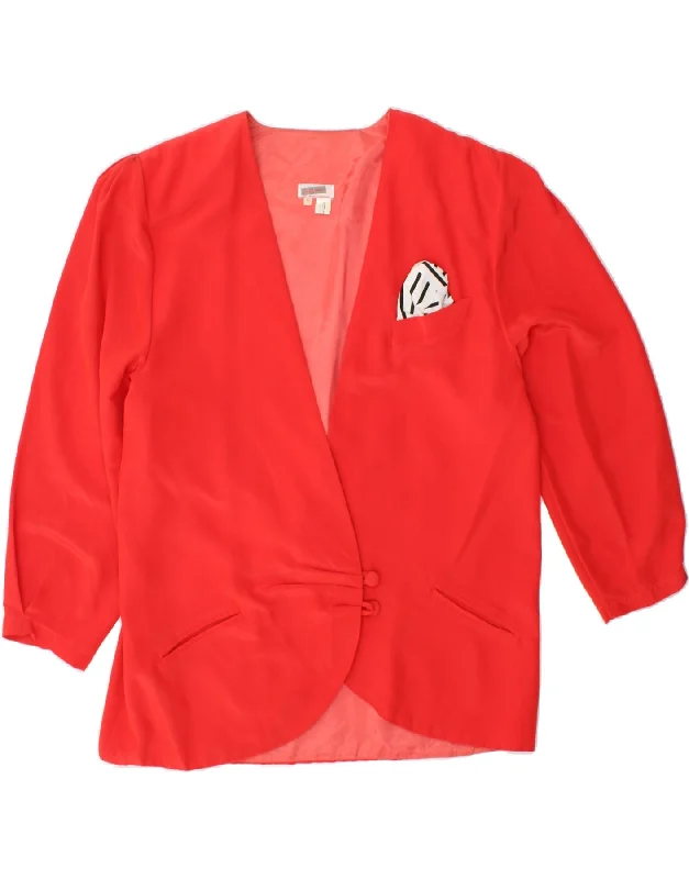 Trendy Women's Apparel for All Seasons VINTAGE Womens 2 Button Blazer Jacket UK 16 Large Red Polyester Trendy Women's Apparel for All Seasons VINTAGE Womens 2 Button Blazer Jacket UK 16 Large Red Polyester