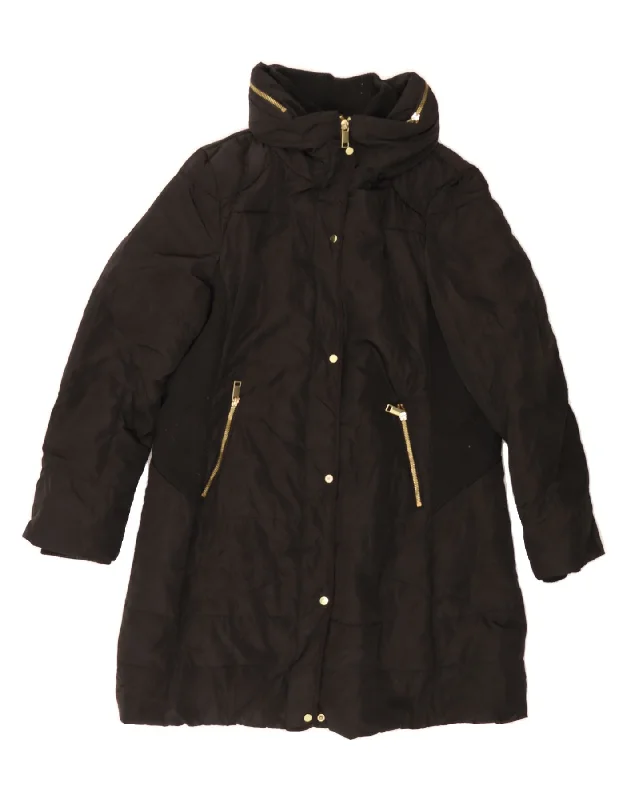 Clearance Sale LAURA ASHLEY Womens Padded Coat UK 18 XL Black Polyester
