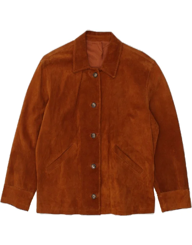 Minimalist Women's Fashion Clothing VINTAGE Womens Suede Jacket UK 14 Medium Brown Leather Minimalist Women's Fashion Clothing VINTAGE Womens Suede Jacket UK 14 Medium Brown Leather