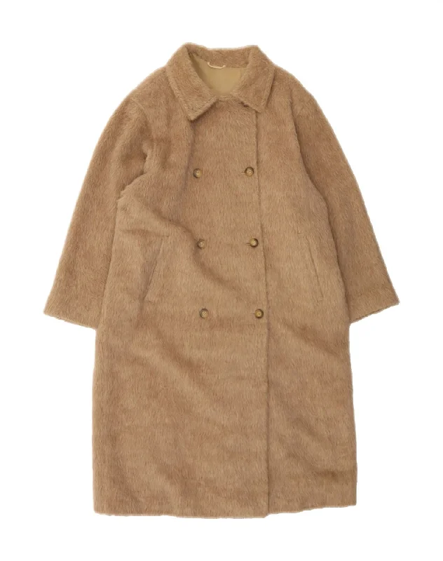 Sophisticated Style MAX MARA Womens Oversized Double Breasted Coat UK 10 Small Beige Sophisticated Style MAX MARA Womens Oversized Double Breasted Coat UK 10 Small Beige
