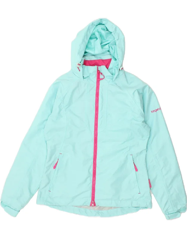 Women's Resort Apparel TARGET DRY Womens Hooded Rain Jacket UK 6 XS Blue Polyester