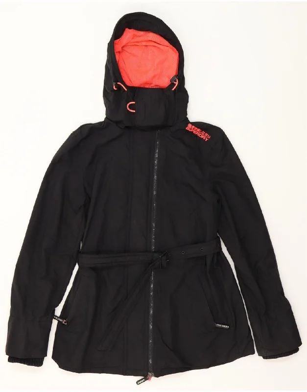 Unique Women's Fashion Pieces SUPERDRY Womens The Windmac Hooded Windbreaker Jacket UK 14 Medium Black Unique Women's Fashion Pieces SUPERDRY Womens The Windmac Hooded Windbreaker Jacket UK 14 Medium Black