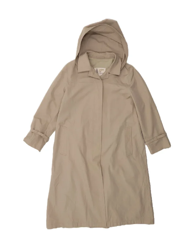 Women's Tailored Outfit LONDON FOG Womens Hooded Overcoat US 12 Large Beige Polyester Women's Tailored Outfit LONDON FOG Womens Hooded Overcoat US 12 Large Beige Polyester
