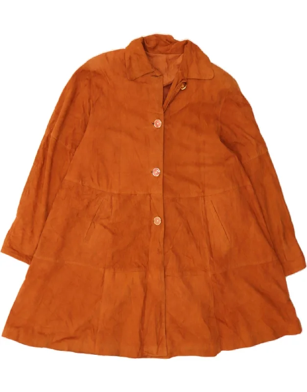 Women's Clothing For Casual Outings CONBIPEL Womens Suede Overcoat IT 44 Medium Brown Leather Women's Clothing For Casual Outings CONBIPEL Womens Suede Overcoat IT 44 Medium Brown Leather