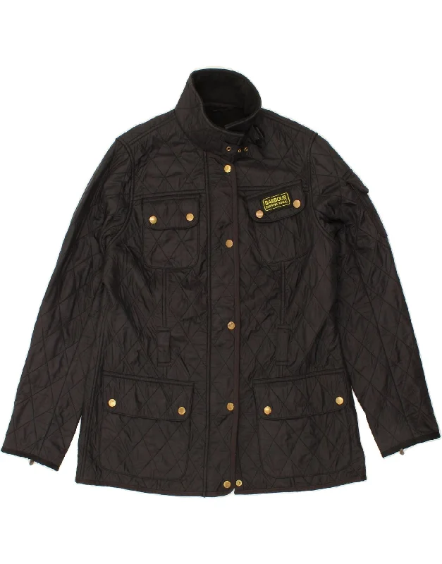 Women's Transitional Clothes BARBOUR Womens Quilted Jacket UK 14 Large Black