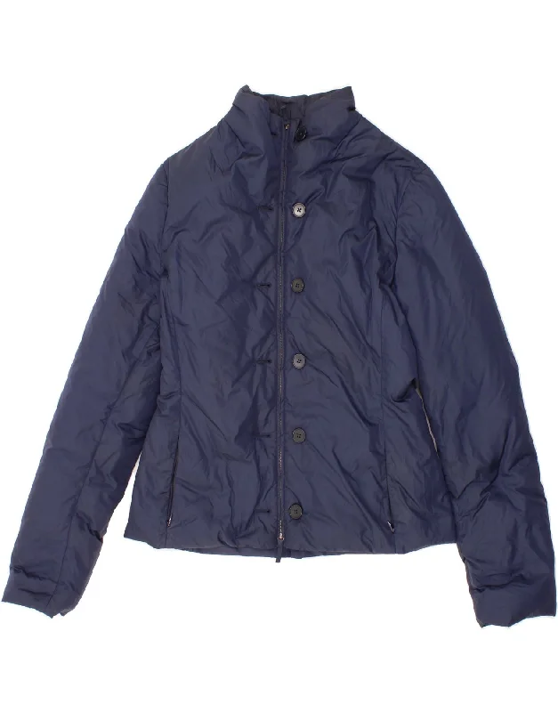 Unique Women's Fashion Pieces JIL SANDER Womens Padded Jacket EU 38 Medium Navy Blue Polyamide