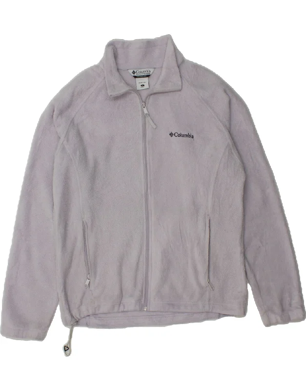 Women's Clothing For Outdoor Events COLUMBIA Womens Fleece Jacket UK 16 Large Grey Polyester