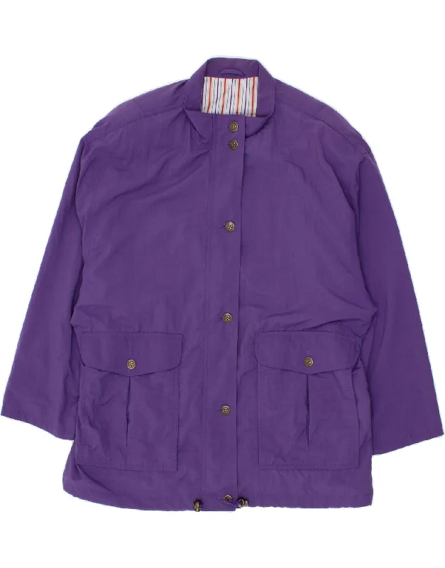 Modern Women's Apparel ST MICHAEL Womens Windbreaker Coat UK 18 XL Purple Nylon
