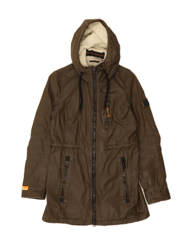 Stylish Outerwear Clothing For Women SUPERDRY Womens Hooded Parka Jacket UK 10 Small Khaki Cotton Stylish Outerwear Clothing For Women SUPERDRY Womens Hooded Parka Jacket UK 10 Small Khaki Cotton