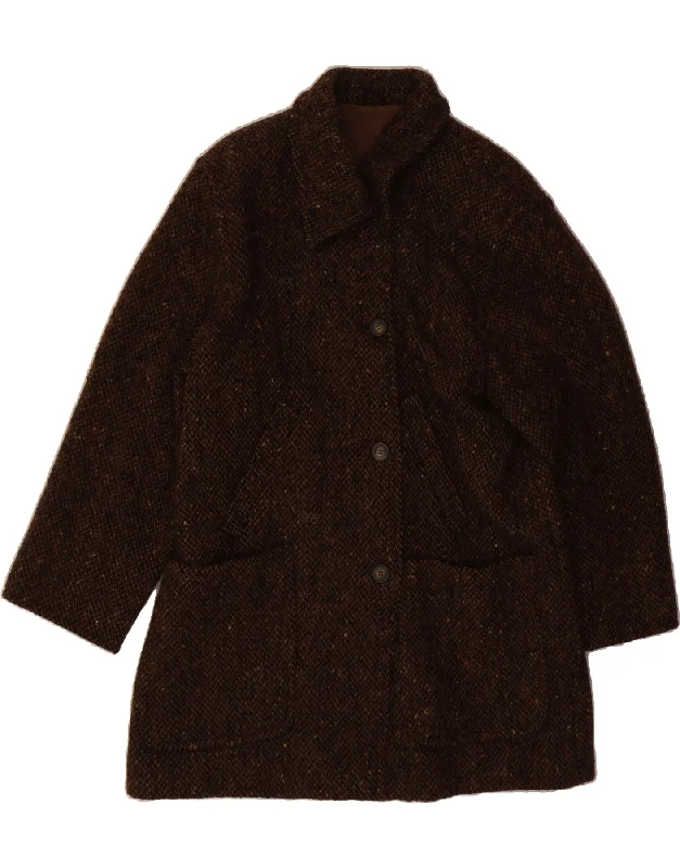 Women's Work Apparel MARINA SPORT Womens Oversized Overcoat Size 19 Small Brown Flecked Women's Work Apparel MARINA SPORT Womens Oversized Overcoat Size 19 Small Brown Flecked