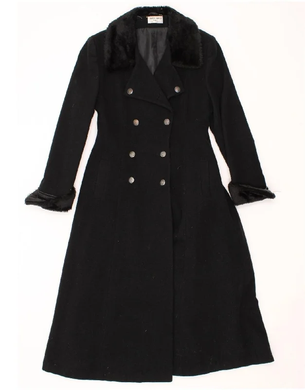 Women's Urban Clothing VINTAGE Womens Overcoat UK 14 Medium Black Wool