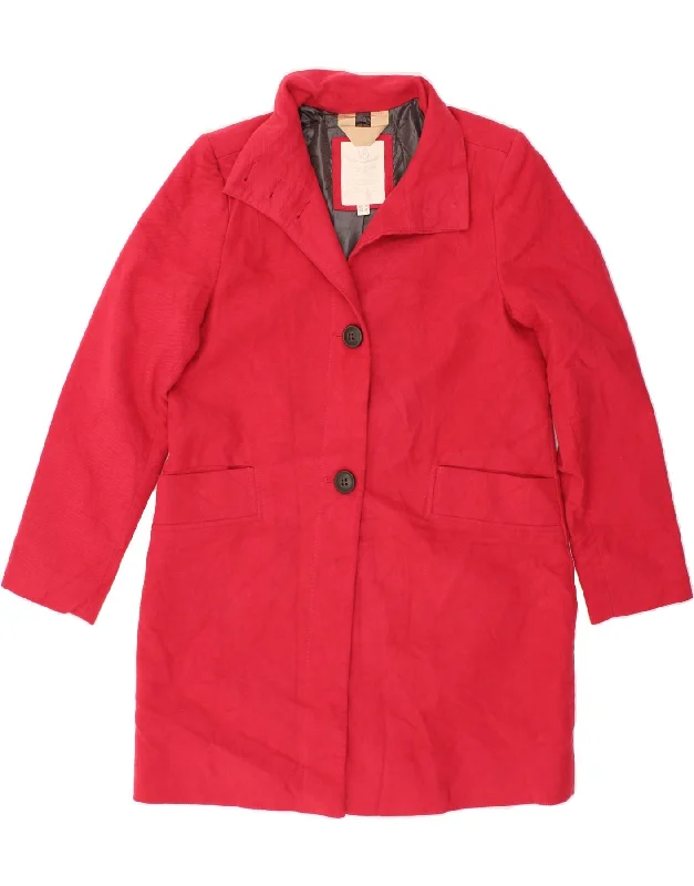 Women's Trendy Attire WHITE STUFF Womens Overcoat UK 10 Small Red Cotton