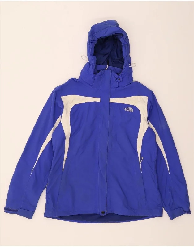 Women's Trendy Casual Outfit THE NORTH FACE Womens Windbreaker Jacket UK 16 Large Blue Colourblock