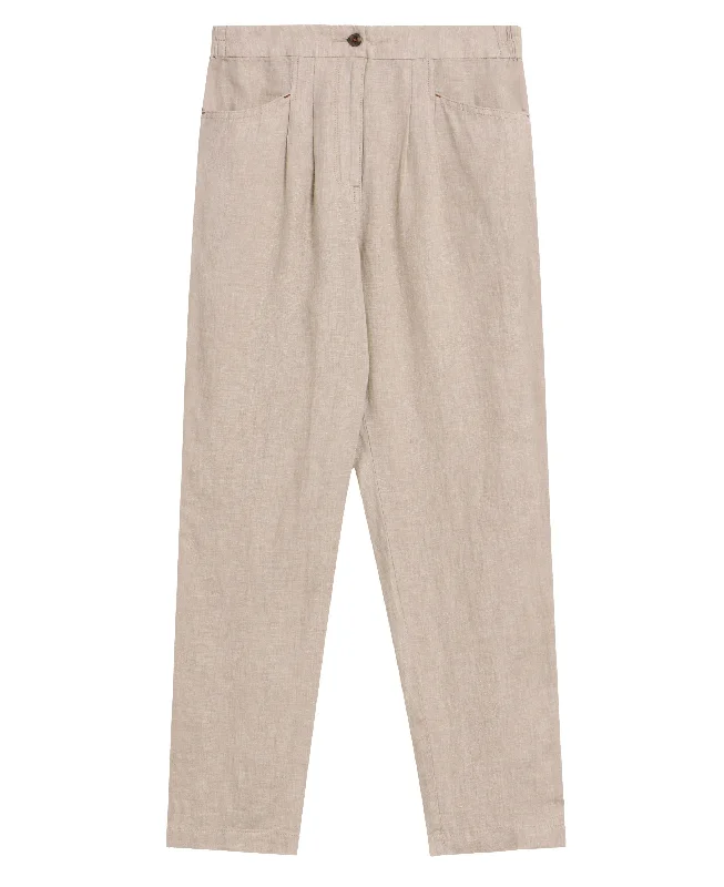 Women's Seasonal Attire Rowena Linen Trouser - Light Natural