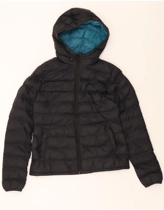 Clothing Sale MOUNTAIN WAREHOUSE Womens Hooded Padded Jacket UK 10 Small Black Nylon