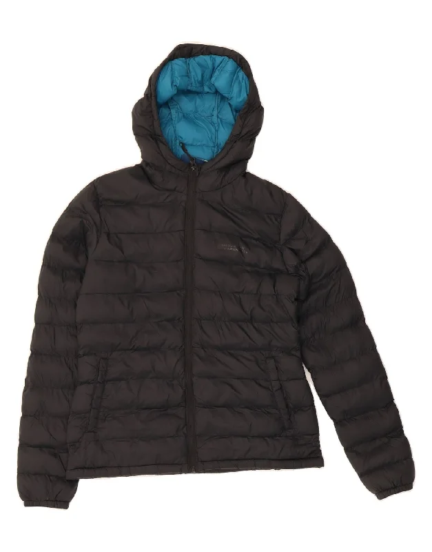 Affordable Fashion Clothing For Women MOUNTAIN WAREHOUSE Womens Hooded Padded Jacket UK 10 Small Black Nylon