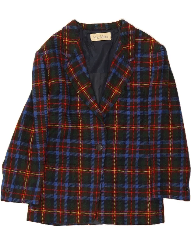 Stylish Women's Outerwear Apparel MAX MARA Womens Blazer Jacket UK 16 Large Multicoloured Check Classic Stylish Women's Outerwear Apparel MAX MARA Womens Blazer Jacket UK 16 Large Multicoloured Check Classic