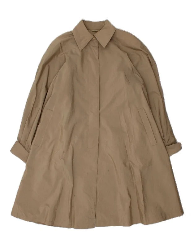 Women's Sporty Chic Clothes VINTAGE Womens Overcoat UK 14 Large Beige Cotton
