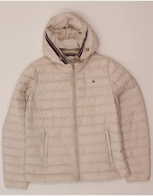 Sale Clothes Online TOMMY HILFIGER Womens Hooded Padded Jacket UK 10 Small Beige Polyamide Sale Clothes Online TOMMY HILFIGER Womens Hooded Padded Jacket UK 10 Small Beige Polyamide