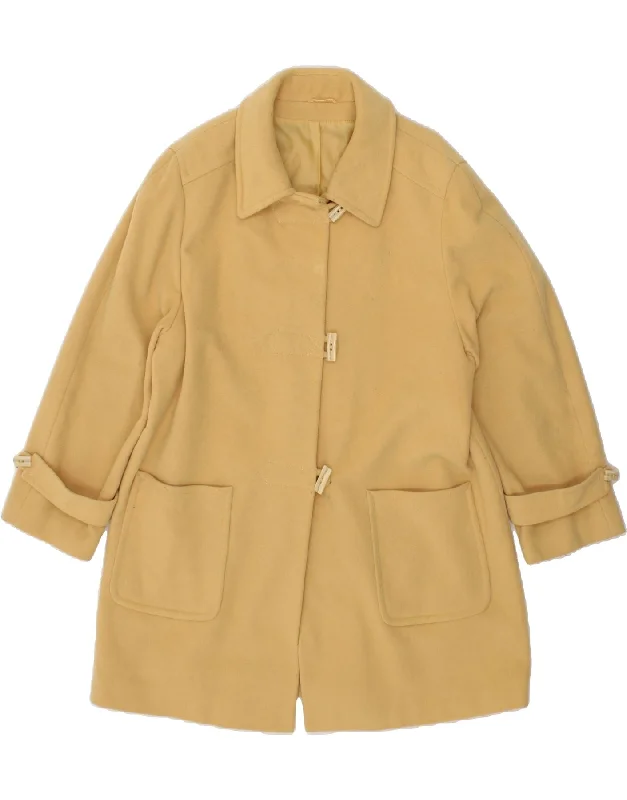 Women's Evening Wear VINTAGE Womens Oversized Overcoat UK 18 XL Yellow Wool