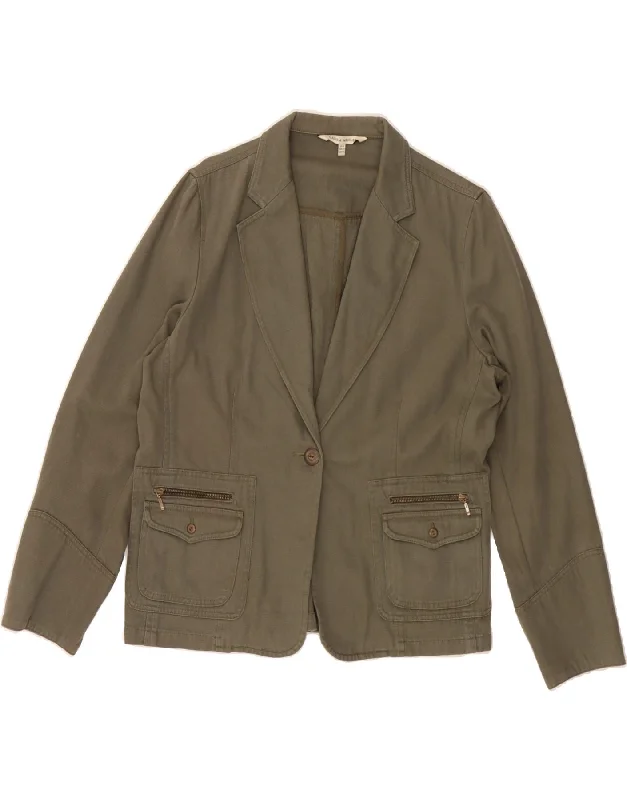 Women's Relaxed Clothes LAURA ASHLEY Womens 1 Button Blazer Jacket UK 16 Large Khaki Cotton Women's Relaxed Clothes LAURA ASHLEY Womens 1 Button Blazer Jacket UK 16 Large Khaki Cotton