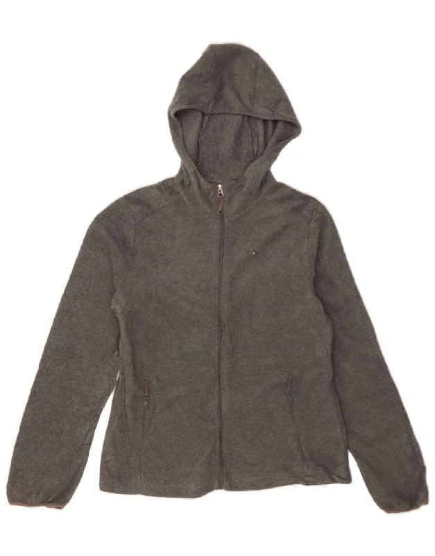 Women's Tops And Clothing TOMMY HILFIGER Womens Hooded Fleece Jacket UK 16 Large Grey Polyester Women's Tops And Clothing TOMMY HILFIGER Womens Hooded Fleece Jacket UK 16 Large Grey Polyester
