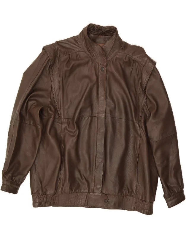 Stylish Clothes For Women VINTAGE Womens Bomber Leather Jacket UK 20 2XL Brown Leather Stylish Clothes For Women VINTAGE Womens Bomber Leather Jacket UK 20 2XL Brown Leather