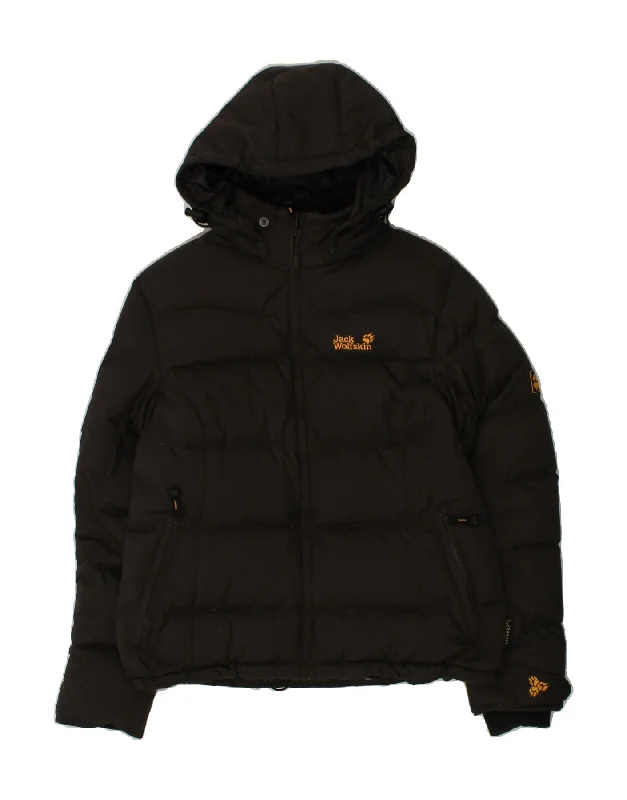 Business Casual Outfits JACK WOLFSKIN Womens Padded Jacket UK 12/14 Medium Black Polyamide
