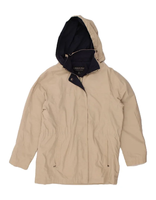 Women's Formal Clothes LONDON FOG Womens Hooded Utility Jacket UK 14 Medium Beige Cotton Women's Formal Clothes LONDON FOG Womens Hooded Utility Jacket UK 14 Medium Beige Cotton