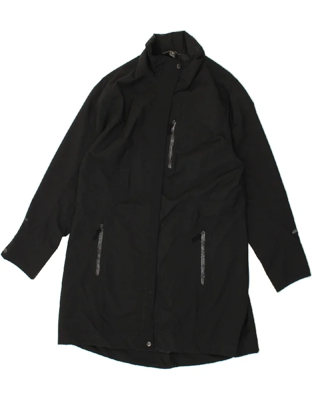 Designer Women's Fashion Online EDDIE BAUER Womens Overcoat UK 18 XL Black Nylon