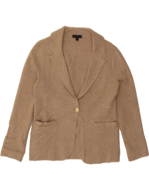 Fashion Women's Clothing J. CREW Womens 1 Button Blazer Jacket UK 10 Small Beige Cotton