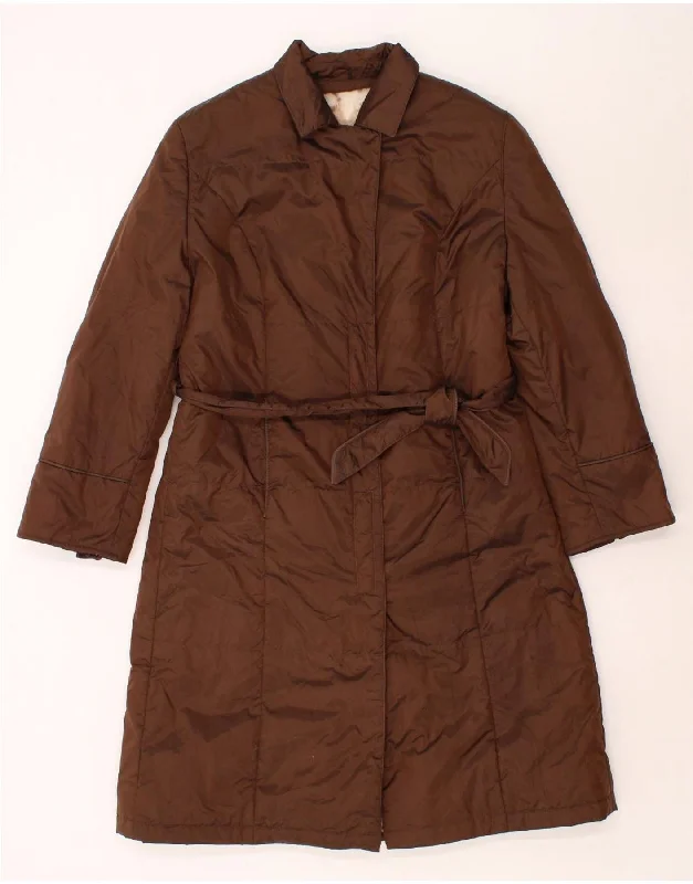 Women's Everyday Apparel VINTAGE Womens Padded Coat IT 44 Medium Brown Polyamide