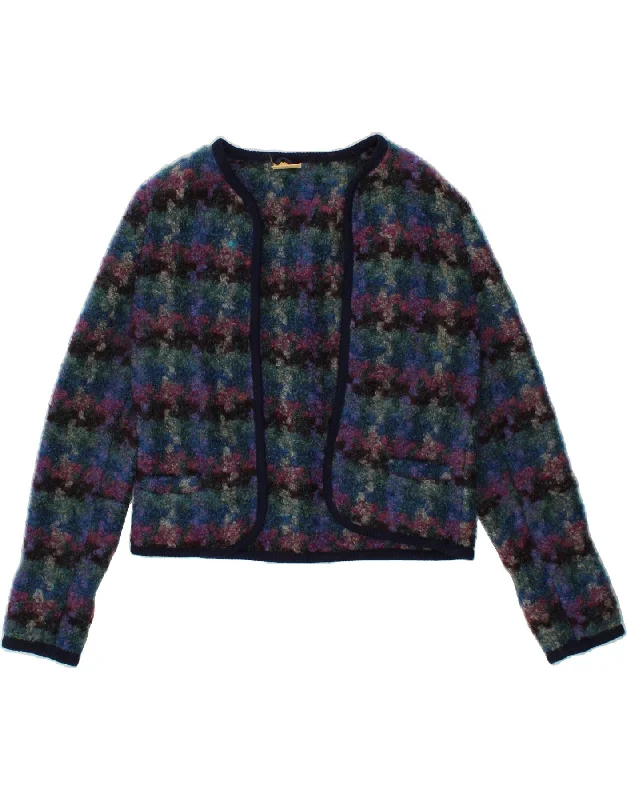 Women's Stylish Outdoor Outfit BAFFO Womens Crop Fleece Jacket EU 38 Medium Multicoloured Striped