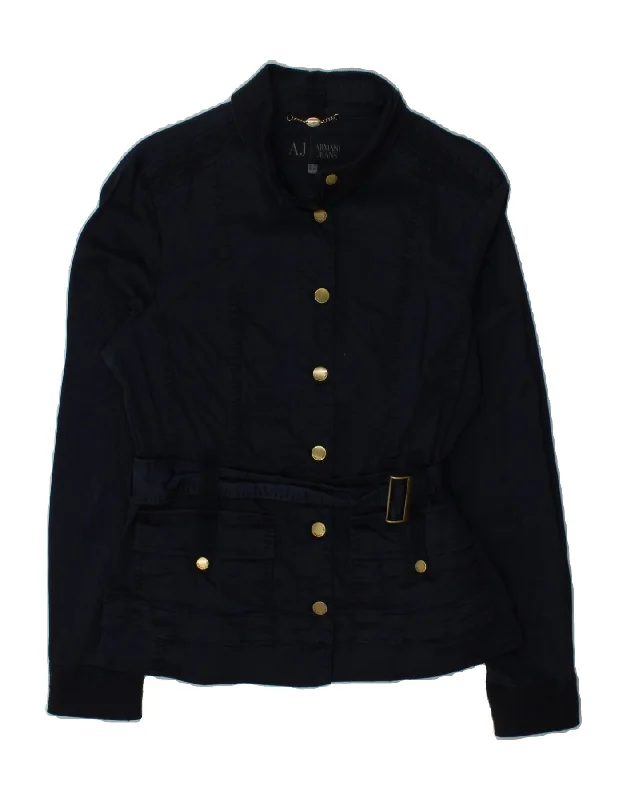 Casual Clothes For Women ARMANI JEANS Womens Bomber Jacket EU 48 2XL Navy Blue Cotton Casual Clothes For Women ARMANI JEANS Womens Bomber Jacket EU 48 2XL Navy Blue Cotton