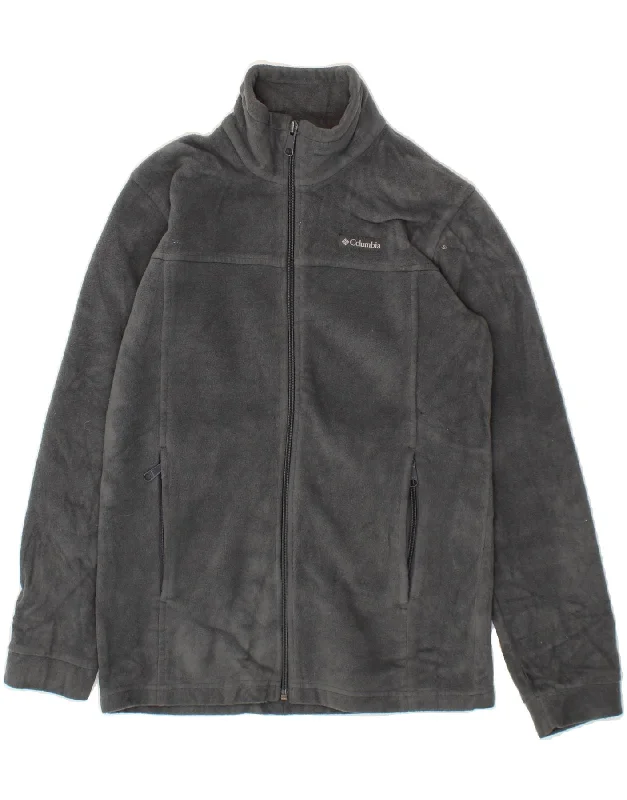 Fashionable Casual Tops COLUMBIA Womens Fleece Jacket UK 16 Large Grey Polyester