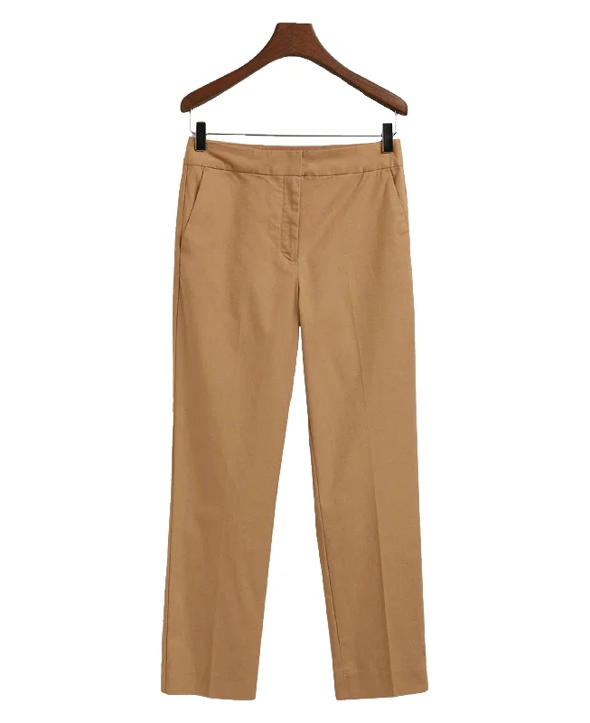 Women's Loungewear Clothes Slim Cigarette Slacks - Warm Khaki