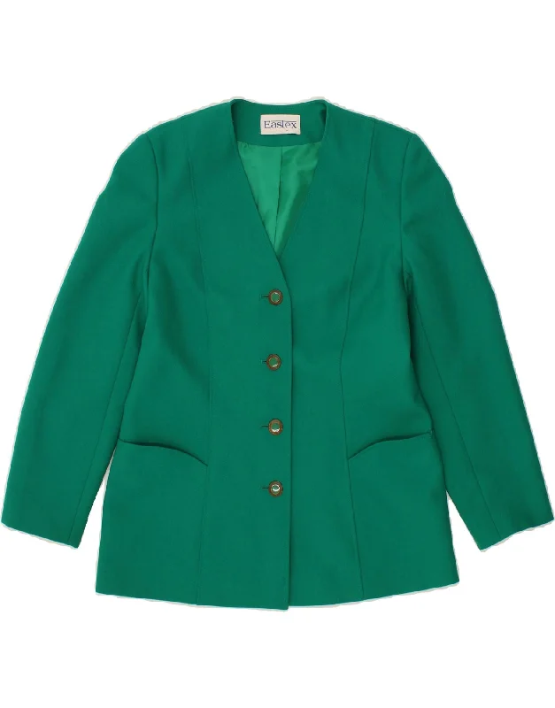 Exclusive Online Sale EASTEX Womens Longline 4 Button Blazer Jacket UK 10 Small Green Polyester Exclusive Online Sale EASTEX Womens Longline 4 Button Blazer Jacket UK 10 Small Green Polyester
