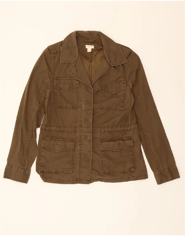 Women's Clothing Apparel J. CREW Womens Military Jacket UK 10 Small Khaki Cotton