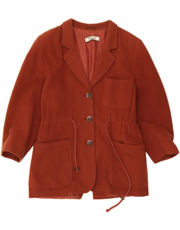 High-Fashion Women's Clothing MARELLA Womens Overcoat UK 10 Small  Brown Cashmere
