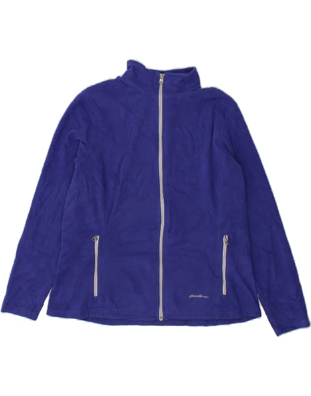 Women's Loungewear Clothes EDDIE BAUER Womens Fleece Jacket UK 16 Large Navy Blue Polyester Women's Loungewear Clothes EDDIE BAUER Womens Fleece Jacket UK 16 Large Navy Blue Polyester